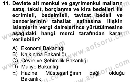 Dış Ticaretle İlgili Kurumlar ve Kuruluşlar Dersi 2013 - 2014 Yılı (Vize) Ara Sınav Soruları 11. Soru