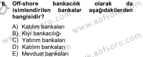 Dış Ticaretle İlgili Kurumlar ve Kuruluşlar Dersi 2013 - 2014 Yılı (Vize) Ara Sınav Soruları 6. Soru