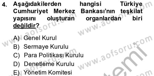 Dış Ticaretle İlgili Kurumlar ve Kuruluşlar Dersi 2013 - 2014 Yılı (Final) Dönem Sonu Sınav Soruları 4. Soru