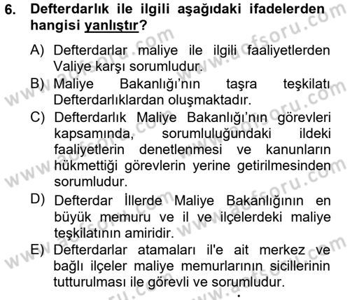 Dış Ticaretle İlgili Kurumlar ve Kuruluşlar Dersi 2013 - 2014 Yılı Tek Ders Sınav Soruları 6. Soru