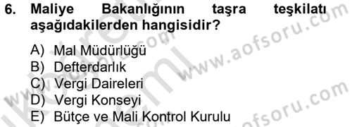 Dış Ticaretle İlgili Kurumlar ve Kuruluşlar Dersi 2014 - 2015 Yılı Tek Ders Sınav Soruları 6. Soru