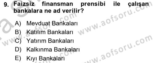 Dış Ticaretle İlgili Kurumlar ve Kuruluşlar Dersi 2016 - 2017 Yılı (Vize) Ara Sınav Soruları 9. Soru