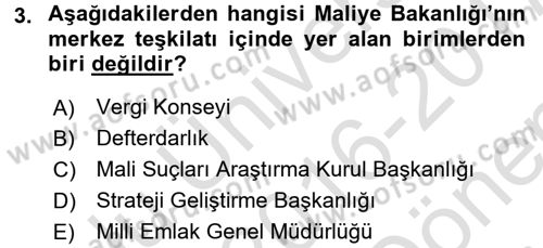 Dış Ticaretle İlgili Kurumlar ve Kuruluşlar Dersi 2016 - 2017 Yılı (Final) Dönem Sonu Sınav Soruları 3. Soru