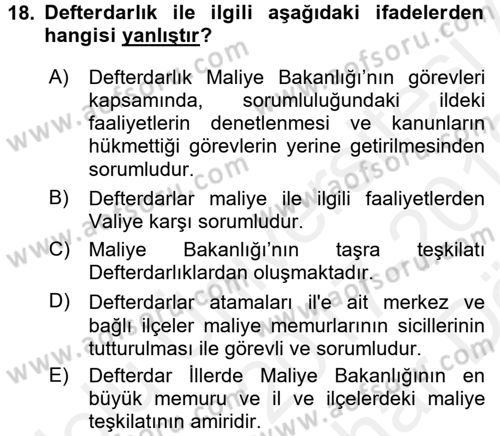 Dış Ticaretle İlgili Kurumlar ve Kuruluşlar Dersi 2017 - 2018 Yılı (Vize) Ara Sınav Soruları 18. Soru