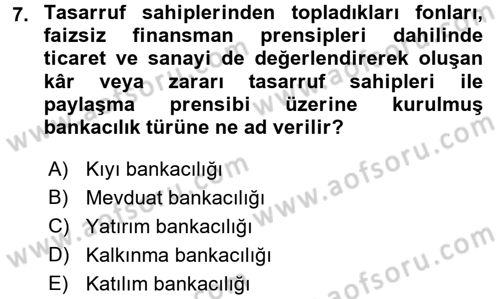 Dış Ticaretle İlgili Kurumlar ve Kuruluşlar Dersi 2017 - 2018 Yılı (Vize) Ara Sınav Soruları 7. Soru
