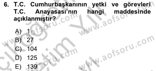 Dış Ticaretle İlgili Kurumlar ve Kuruluşlar Dersi 2018 - 2019 Yılı Yaz Okulu Sınav Soruları 6. Soru