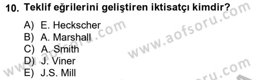 Uluslararası Ticaret Dersi 2012 - 2013 Yılı (Vize) Ara Sınav Soruları 10. Soru