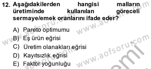 Uluslararası Ticaret Dersi 2013 - 2014 Yılı (Vize) Ara Sınav Soruları 12. Soru
