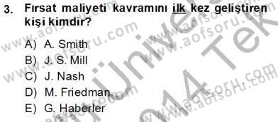 Uluslararası Ticaret Dersi 2013 - 2014 Yılı Tek Ders Sınav Soruları 3. Soru