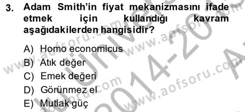 Uluslararası Ticaret Dersi 2014 - 2015 Yılı (Vize) Ara Sınav Soruları 3. Soru