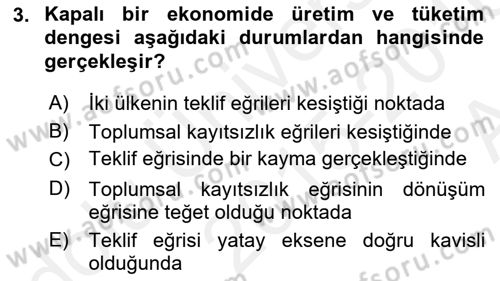 Uluslararası Ticaret Dersi 2015 - 2016 Yılı (Vize) Ara Sınavı 3. Soru