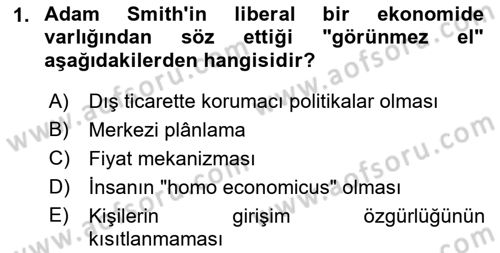 Uluslararası Ticaret Dersi 2016 - 2017 Yılı (Vize) Ara Sınav Soruları 1. Soru