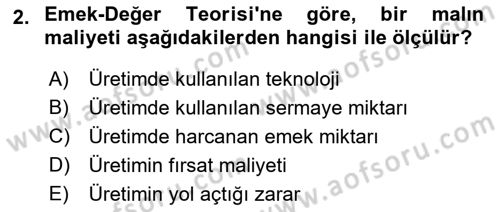 Uluslararası Ticaret Dersi 2016 - 2017 Yılı (Final) Dönem Sonu Sınav Soruları 2. Soru