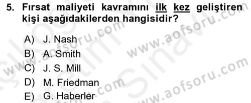 Uluslararası Ticaret Dersi 2017 - 2018 Yılı (Vize) Ara Sınavı 5. Soru