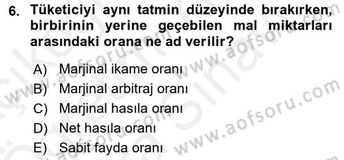 Uluslararası Ticaret Dersi 2018 - 2019 Yılı (Vize) Ara Sınav Soruları 6. Soru