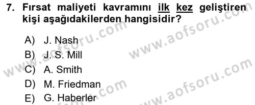 Uluslararası Ticaret Dersi 2018 - 2019 Yılı Yaz Okulu Sınav Soruları 7. Soru