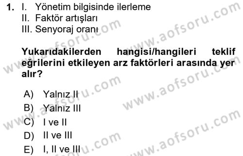 Uluslararası Ticaret Dersi 2020 - 2021 Yılı Yaz Okulu Sınav Soruları 1. Soru