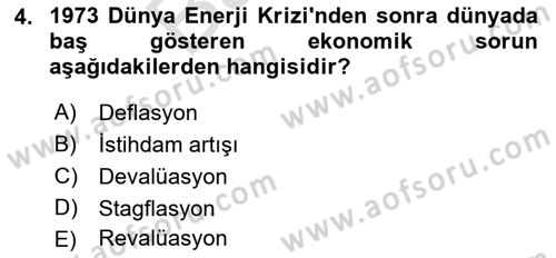 Uluslararası Ticaret Dersi 2021 - 2022 Yılı (Final) Dönem Sonu Sınav Soruları 4. Soru