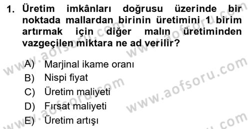 Uluslararası Ticaret Dersi 2024 - 2025 Yılı (Vize) Ara Sınav Soruları 1. Soru