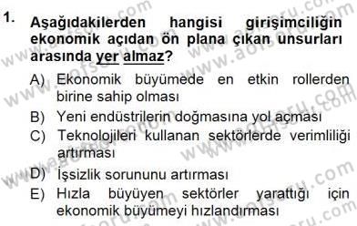 Dış Ticarette Girişimcilik Dersi 2012 - 2013 Yılı (Final) Dönem Sonu Sınav Soruları 1. Soru