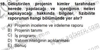 Dış Ticarette Girişimcilik Dersi 2012 - 2013 Yılı (Final) Dönem Sonu Sınav Soruları 18. Soru