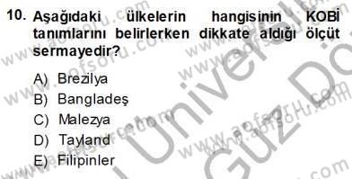 Dış Ticarette Girişimcilik Dersi Ara Sınavı Deneme Sınav Soruları 10. Soru