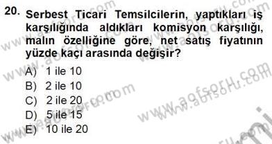 Dış Ticarette Girişimcilik Dersi Ara Sınavı Deneme Sınav Soruları 20. Soru