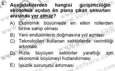 Dış Ticarette Girişimcilik Dersi 2013 - 2014 Yılı Tek Ders Sınav Soruları 3. Soru