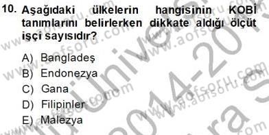 Dış Ticarette Girişimcilik Dersi Ara Sınavı Deneme Sınav Soruları 10. Soru