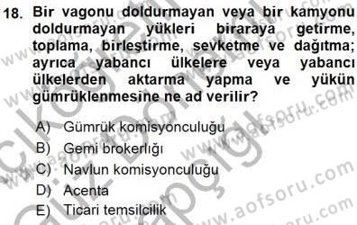 Dış Ticarette Girişimcilik Dersi Ara Sınavı Deneme Sınav Soruları 18. Soru