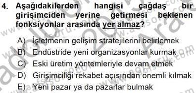 Dış Ticarette Girişimcilik Dersi Ara Sınavı Deneme Sınav Soruları 4. Soru