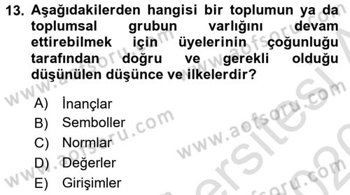Dış Ticarette Girişimcilik Dersi 2019 - 2020 Yılı (Final) Dönem Sonu Sınav Soruları 13. Soru