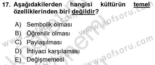 Dış Ticarette Girişimcilik Dersi 2019 - 2020 Yılı (Final) Dönem Sonu Sınav Soruları 17. Soru