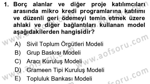 Dış Ticarette Girişimcilik Dersi 2020 - 2021 Yılı Yaz Okulu Sınav Soruları 1. Soru