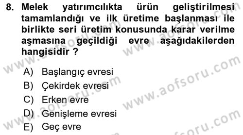 Dış Ticarette Girişimcilik Dersi 2021 - 2022 Yılı (Final) Dönem Sonu Sınav Soruları 8. Soru