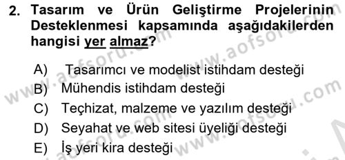 Dış Ticarette Girişimcilik Dersi 2021 - 2022 Yılı Yaz Okulu Sınav Soruları 2. Soru