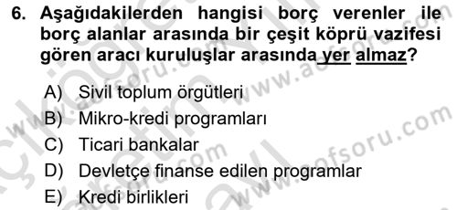Dış Ticarette Girişimcilik Dersi 2021 - 2022 Yılı Yaz Okulu Sınav Soruları 6. Soru