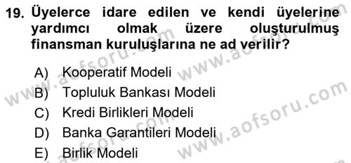 Dış Ticarette Girişimcilik Dersi 2022 - 2023 Yılı (Vize) Ara Sınav Soruları 19. Soru