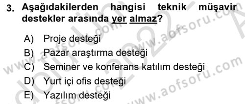 Dış Ticarette Girişimcilik Dersi 2022 - 2023 Yılı (Vize) Ara Sınav Soruları 3. Soru
