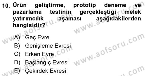 Dış Ticarette Girişimcilik Dersi 2022 - 2023 Yılı (Final) Dönem Sonu Sınav Soruları 10. Soru