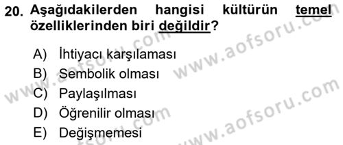 Dış Ticarette Girişimcilik Dersi 2022 - 2023 Yılı (Final) Dönem Sonu Sınav Soruları 20. Soru