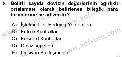 Dış Ticarette Girişimcilik Dersi 2023 - 2024 Yılı (Final) Dönem Sonu Sınav Soruları 8. Soru
