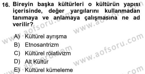 Dış Ticarette Girişimcilik Dersi 2023 - 2024 Yılı Yaz Okulu Sınav Soruları 16. Soru