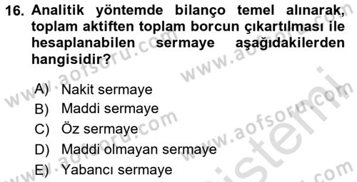 Dış Ticarette Girişimcilik Dersi 2024 - 2025 Yılı (Vize) Ara Sınav Soruları 16. Soru