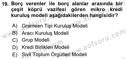 Dış Ticarette Girişimcilik Dersi 2024 - 2025 Yılı (Vize) Ara Sınav Soruları 19. Soru