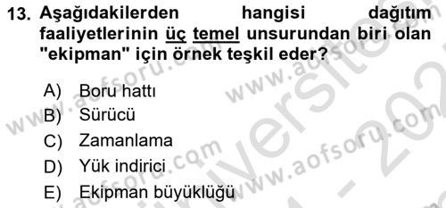 Dış Ticarette Girişimcilik Dersi 2024 - 2025 Yılı (Final) Dönem Sonu Sınav Soruları 13. Soru