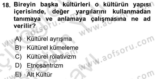 Dış Ticarette Girişimcilik Dersi 2024 - 2025 Yılı Yaz Okulu Sınav Soruları 18. Soru
