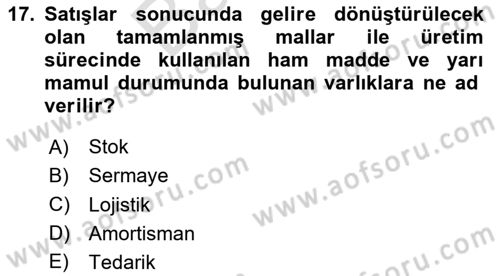 Dış Ticarette Girişimcilik Dersi 2025 - 2026 Yılı (Final) Dönem Sonu Sınav Soruları 17. Soru