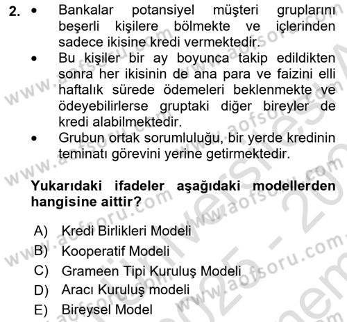 Dış Ticarette Girişimcilik Dersi 2025 - 2026 Yılı (Final) Dönem Sonu Sınav Soruları 2. Soru