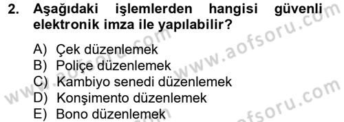 Dış Ticarette Bilgisayar Uygulamaları Dersi 2012 - 2013 Yılı (Final) Dönem Sonu Sınav Soruları 2. Soru